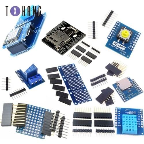 For WeMos D1 Mini Pro WiFi Development Board NodeMcu WS2812 RGB DHT11 DHT22 Relay DS18B20 BMP180 Motor for espe266 DIY Kit