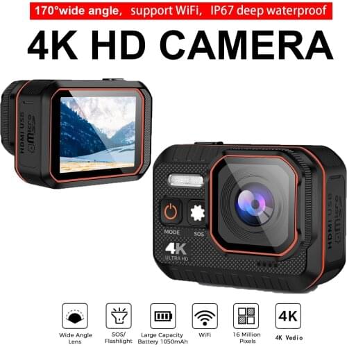 Action Camera 4K HD With Remote Control Screen Waterproof Sport Camera drive recorder 4K Sports Camera Helmet Gopro Hero 8 Insta