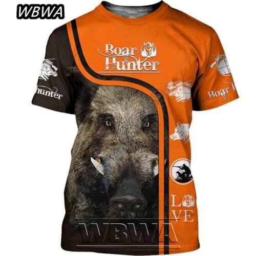 WBWA Men women Summer 3d tshirts Boar Hunting print tees Harajuku I hate people Hunter t shirt casual viking short sleeve top
