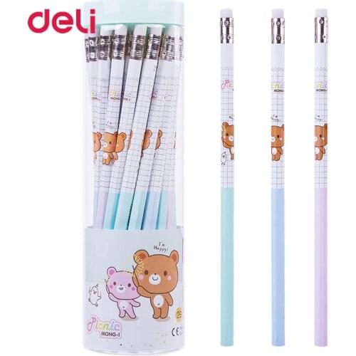 90pcs kawaii stationery cute rilakkuma pencil with erasers prizes for kids drawing writing pencils 2B HB school items free ship