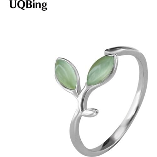 Sterling Silver 925 Rings For Women Sterling Silver Leaves Ring Jewelry For Valentines Day Gift anillo de plata anello