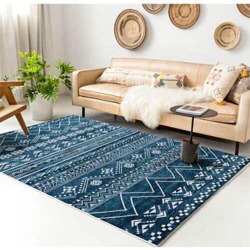 Retro Morocco Carpet Living Room Nordic Bedroom Soft Plush Carpet Home Decor Sofa Coffee Table Floor Mat Study Room Persian Rug