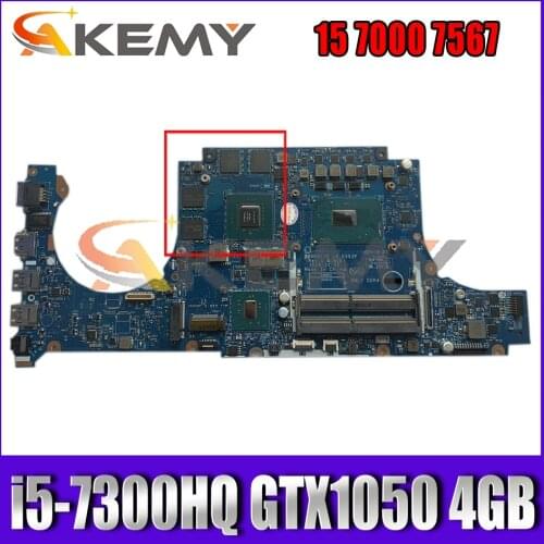 LA-D993P MB For DELL Inspiron 15 7000 7567 Laptop Motherboard CN-0JG23N 0JG23N With i5-7300HQ GTX1050 4GB-GPU 100% Fully Tested