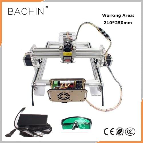 Laser Cutter Engraving Machine 500MW-7000MW Metal Marking Engraver 21*25cm Work Area Wood Cutter DIY Gifts Tool, Wood Router