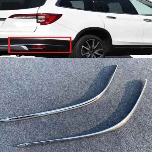 For Honda Pilot 2019 2020 Chrome Rear Side Bumper Cover Trim Car Styling Corner Spilitter Strip Cover Protection Accessories