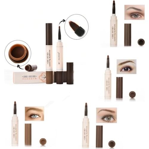 New Makeup Eyebrow Pencil with brush Waterproof Brow Tint Tattoo Eye Brow Pen Paint Cream Wax Professional Cosmetics TSLM1