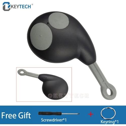 OkeyTech 2 Button Replacement Keyless Smart Remote Key Case Shell For Honda Cobra Alarm 7777 for Toyota Fob Case Cover Holder