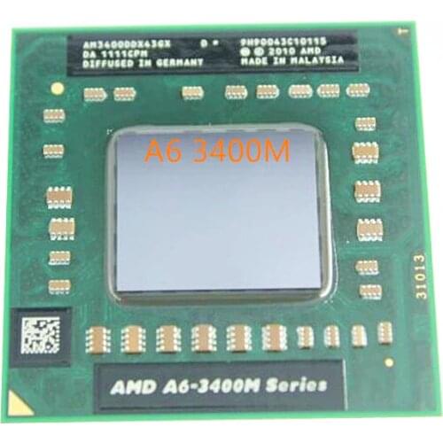 Original AMD Laptop Notebook CPU processor A6-3400M 1.4Ghz Socket FS1 A6 3400M AM3400DDX43GX Free Shipping