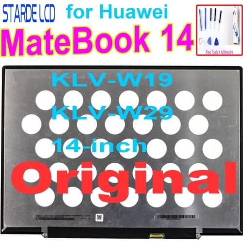 Original 2160*1440 Screen for Huawei MateBook 14 KLV-W19 KLV-W29 14-inch IPS LCD Display Touch Screen Assembly with or no touch