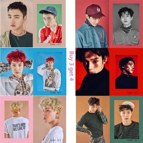 EXO Korean band Posters Wall Stickers Decoration Good Quality Prints White Coated Paper E4