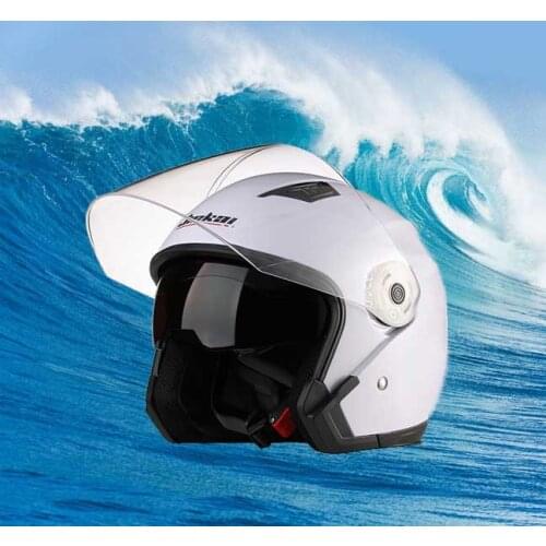 2016 Dual lens motorcycle helmet ,motocross motto half face motocross moto motorbike helmets red white black size L XL