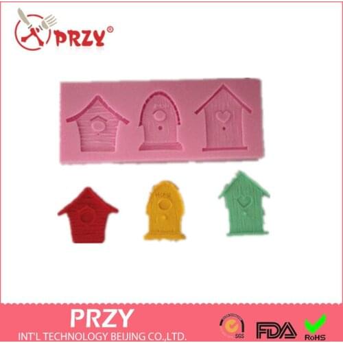 Three cartoon door shaped silicon fondant Cake decoration mold fondant mold chocolate mold wholesale