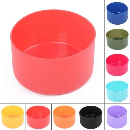 Vacuum Flasks Thermoses Slip-Proof Silicone Boots Sleeves Fit For 12 24oz 32 40 Oz Hydro Flask Bottle Thermos Pot Sport Coaster
