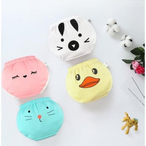 4 Colors Infant Baby Underwear Kids 100% Cotton Animal Underpants Girls Panties Newborn Boys Summer Shorts Infant Baby Briefs