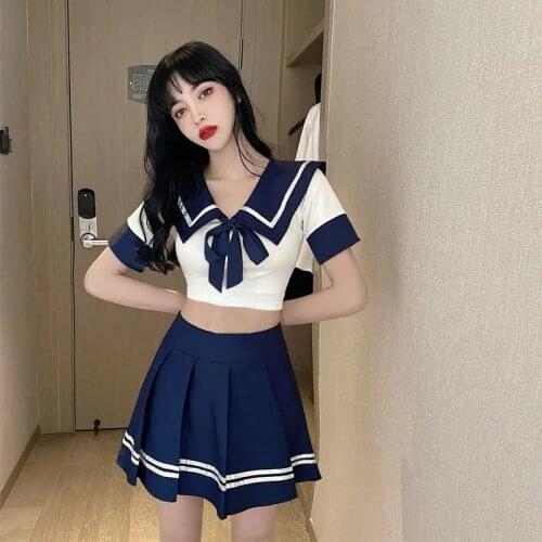 JK Uniform Split Swimsuit Women Summer Cute Japanese New Swim Skirt Thin Fairy Kawaii Swimwear Beach Wear