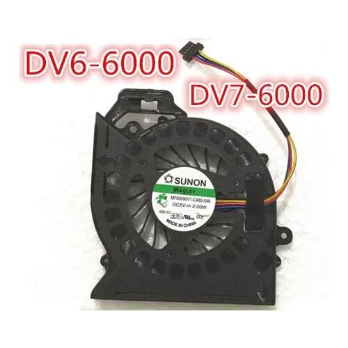 SSEA New OEM CPU Fan for HP Pavilion DV6 DV6-6000 DV6-6050 DV6-6090 DV6-6100 DV7 DV7-6000 AD6505HX-EEB MF60120V1-C181-S9A