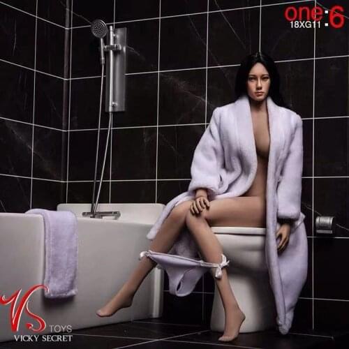1/6 Scale Female Doll 18XG12 Bathrobe Three-piece cloghing Set for 12 Inches Action Figure