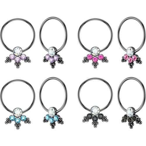1 Pair Cute Crystal Nipple Piercing Set Charm Metal Flower Nipple Rings Navel Ring Sexy Women Girl Body Jewelry Accessories