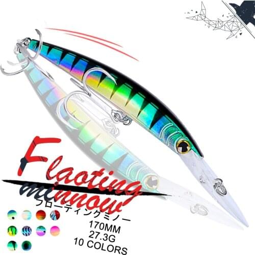1PCS 170MM 27G Minnow Floating Fishing Lure Crankbait Artificial Baits Wobblers Fishing Baits Pesca Bass Carp Fishing Tackle