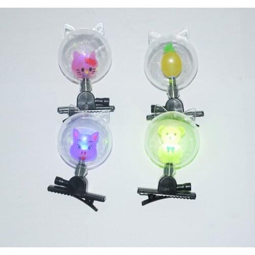 1pcs Flash wave ball hairpin headdress cartoon flash clip Kids baby toys for children game
