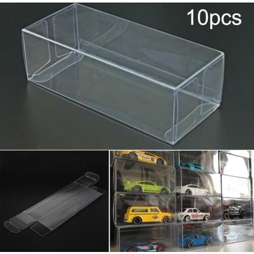10 Pcs 50x60x122mm PVC Clear Toy Car Model 1:64/1:43 Dust Proof Display Protection Box
