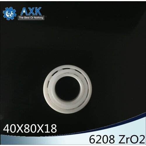 6208 Full Ceramic Bearing ( 1 PC ) 40*80*18 mm ZrO2 Material 6208CE All Zirconia Ceramic Ball Bearings