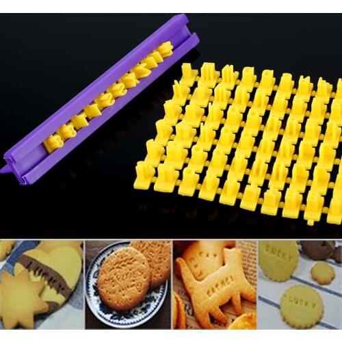 Alphabet Letter Number Cookie Press Stamp Embosser Cutter Fondant Mould Cake Baking Molds Tools Cutter Kitchen Accessories