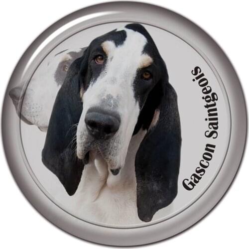 B0872# 13CM/17CM Self-Adhesive Decal Gascon Saintgeois Dog Car Sticker Decors on Bumper Rear Window Laptop