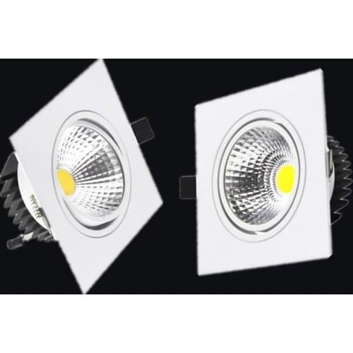Free shipping 1pcs LED COB Downlight Dimmable ac110-240V 7W 9W 12W Recessed Led ceiling lamp Spot light Bulbs Indoor Lighting