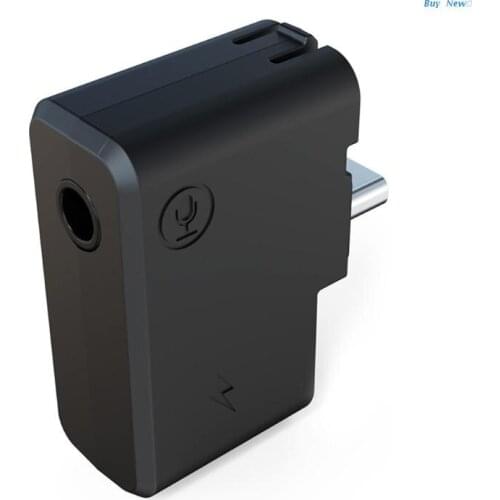 20CE Dual Mic Adapter for Insta-360ONEX2 Extrenal Microphones USB-C Transmission Port
