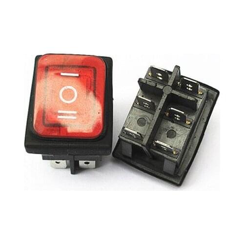 HOT NEW red Universal power switch silver contact waterproof warped type household appliance switch 2/3position 4/6PIN