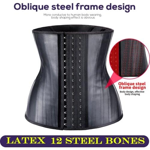 Waist Trainer Women Latex Binders Slimming Belly Sheath Corset Colombian Girdles Shaper Modeling Strap Body Shapewear Corset
