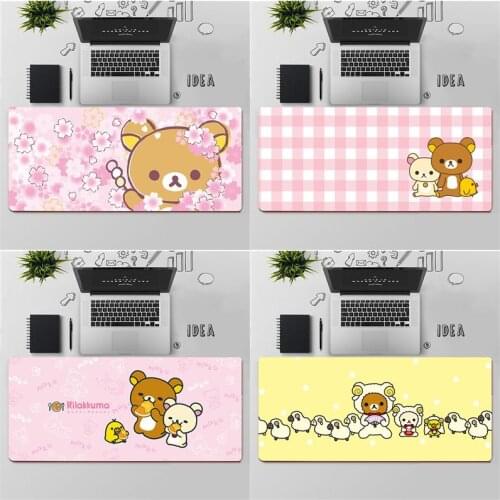 FHNBLJ Top Quality Cute Rilakkuma Bear Natural Rubber Gaming mousepad Desk Mat Free Shipping Large Mouse Pad Keyboards Mat