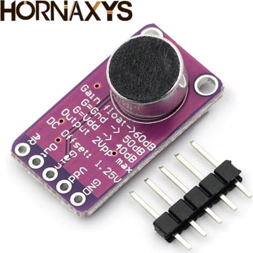 MAX9814 Microphone AGC Amplifier Board Module Auto Gain Control for Arduino Programmable Attack and Release Ratio Low THD