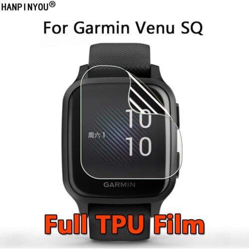 For Garmin Venu SQ / Music Sports Smart Watch Clear Full Cover Soft TPU Hydrogel Film Screen Protector (Not Tempered Glass)