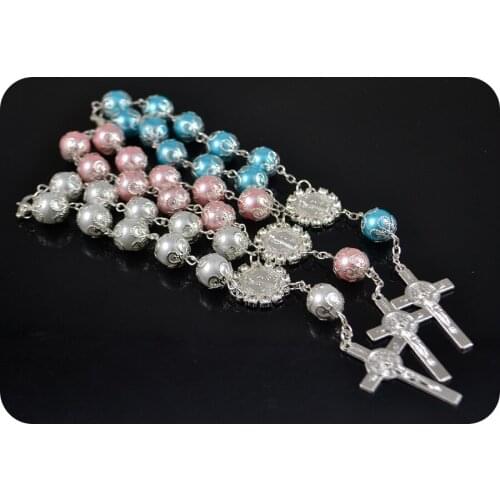 NEW Saint Benedict Medal Rosary Beads Bracelets Cross Pendant Crystal Rhinestone Handmade Catholic Fashion Religious jewelry