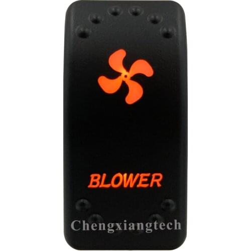 Orange Led Light - Car Boat Caravan Marine Rocker Switch- Laser Eatched- Blower -12v 24v for Carling ARB NARVA 4X4 -Waterproof