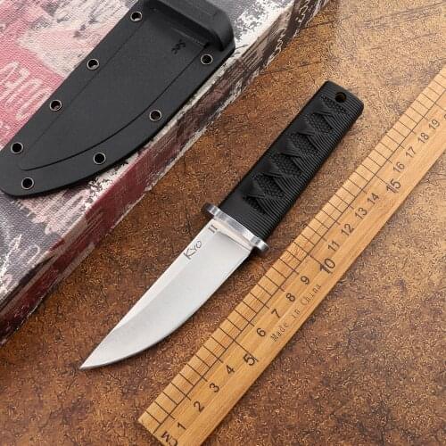 Sharp mini samurai fighting outdoor tactics military fruit knife fixed 8Cr13MoV blade camping tool hunting self-defense EDC tool