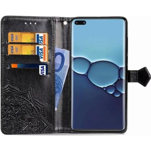 Embossed Mandala PU Leather Wallet Magnetic Flip Phone Case Cover for HUAWEI Psmart Plus 2020 P40 P30 Pro Lite Nova 4E 7 SE Pro