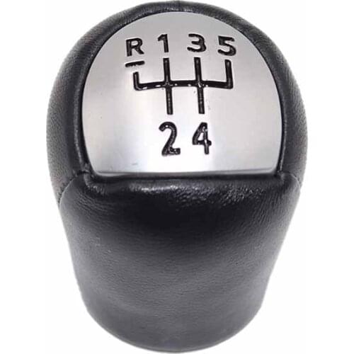 5 Speed Leather Manual Gear Shift Knob Head Gear Cover Shift Lever Stick For Renault Clio Kangoo 2006 2007 2008