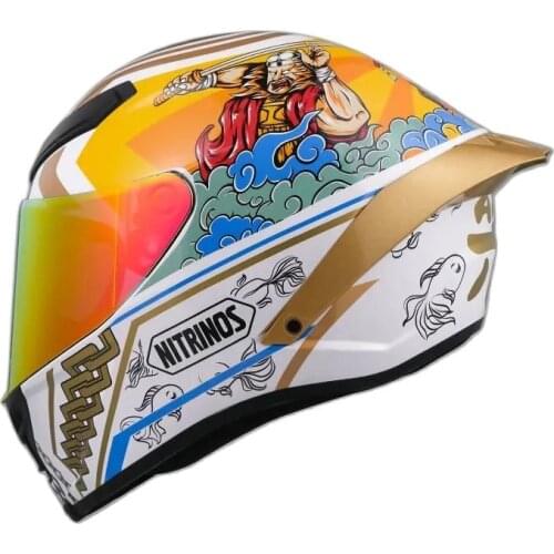 New Arrival Winter saeson Helmet Riding Motocross Racing Motobike White Helmet Safety Hat Full Face Motorcycle Helmet