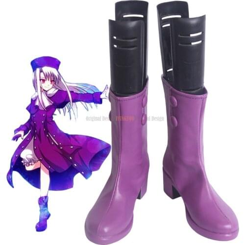 Fate Cosplay Fate Stay Night Illyasviel von Einzbern Cosplay Boots Shoes Purple Custom Made