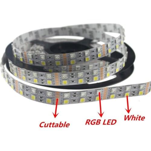 DC 24V Led Strip Light RGBW Double Row SMD5050 Flexible Light RGBwhite/warm White Waterproof 5M 120leds/m DC24V