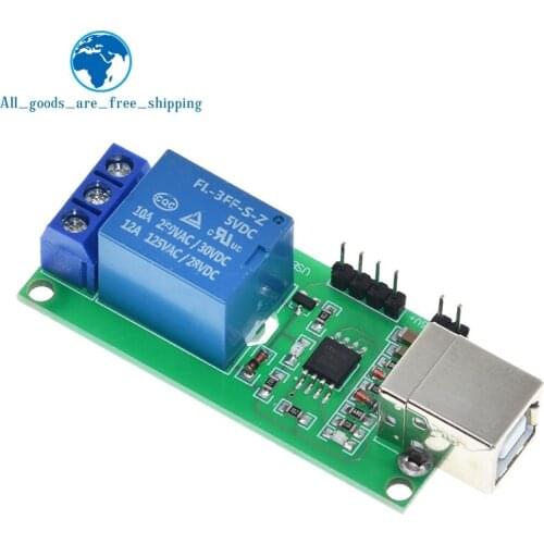 TZT Smart Electronics DC 5V USB Relay 1CH 1 Channel Programmable Computer Control For Smart Home Controller Relay Module Board