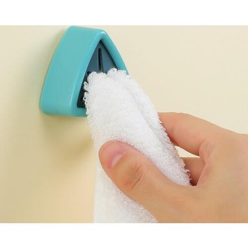 Towel rack free punch storage hook wipe plug hanger hand towel dish towel storage plug storage kitchen and bathroom tools