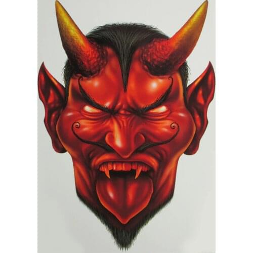 3pcs devil Temporary Tattoo Body Art Flash Tattoo Sticker 21*15cm Waterproof Hellboy Henna Tatoo Selfie Fake Tattoo Wall Sticker