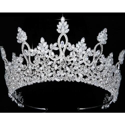 Tiaras And Crown HADIYANA Gorgeous Vintage Creative Cubic Zircon Women Wedding Party Hair Accessories BC5431 Corona Princesa
