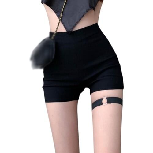 EFINNY Women Shorts Korean Fashion Short Femme High Waisted Pants Elastic Shorts Black Shorts S M L
