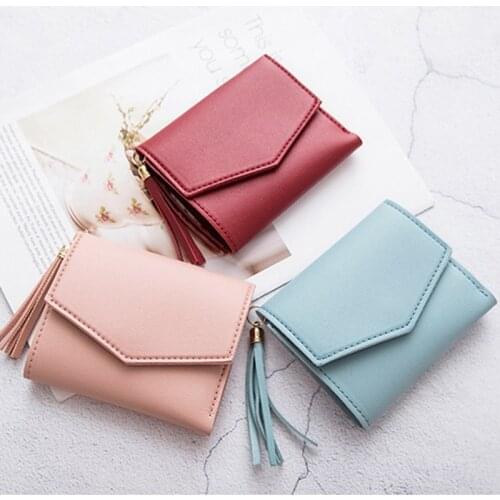 PU Leather Women Wallet Hasp Small Mini Slim Coin Pocket Purse Women Wallets Cards Holders Luxury Brand Wallets Designer Purse