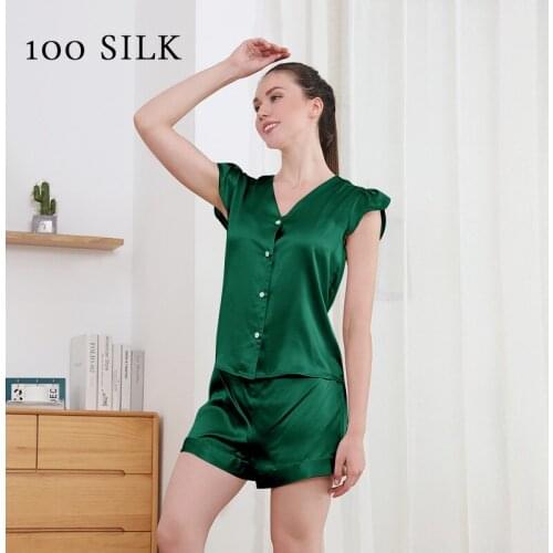 Ladies silk suit 2021 new v-neck sleeveless sexy silk pajamas Suit Two Pieces Pants Shirt v-neck pajamas women